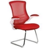 Nautilus Designs Luna Medium Back Cantilever/Visitor Chair Red (826PK)