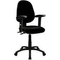 Nautilus Designs Java 300 Medium Back Task/Operator Chair Height Adjustable Arms Black (346PK)