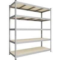 RB Boss Fastlok UDL/GALV 5-Tier Steel Garage Shelving Unit 1600mm x 600mm x 1800mm (946TW)