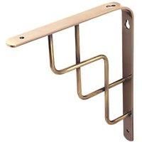 Step Shelf Brackets Brushed Brass 230 x 180mm 4 Pack (809VJ)