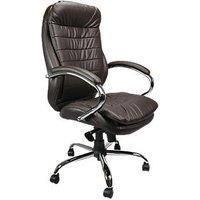 Eliza Tinsley 618KTAG/LBW High Back Leather Faced Executive Armchair with Chrome Base