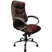 Eliza Tinsley 617KTAG/LBW High Back Leather Faced Executive Armchair with Chrome Base