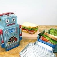 Suck UK Robot Lunch Box Kids Lunch Box & Toy Storage Bedroom Decor & Organisation Retro Lunch Bag Kids Lunch Containers Tin Bento Box Lunch Boxes For Kids Adult Lunch Box
