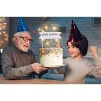 Personalised Glitter Birthday Cake Topper - 3 Designs