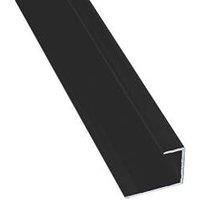 Splashwall Black Panel end cap (L)2420mm