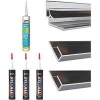 Splashwall Installation Kit Polished Silver (742KU)