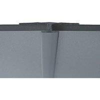 Splashwall Silver effect H-shaped Panel straight joint (L)2440mm