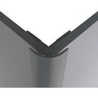 Splashwall Silver Effect Straight Panel External Corner Joint, (L)2440mm (T)4mm