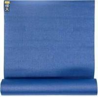 Yoga-Mad Warrior II Yoga Mat | 183cm x 61cm x 4mm | Non Slip Lightweight Exercise Mat | Perfect for Pilates, Yoga, Stretching, Home Workouts and General Fitness (Dark Blue)