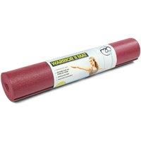 Yoga-Mad Warrior II Yoga Mat | 183cm x 61cm x 4mm | Non Slip Lightweight Exercise Mat | Perfect for Pilates, Yoga, Stretching, Home Workouts and General Fitness (Burgundy)
