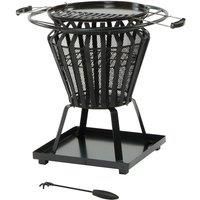 Signa Fire Basket With BBQ Grill - Fire Pit, BBQ
