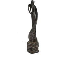 BEAUTIFUL "TENDER KISS" FIGURINE / GARDEN STATUE, EBONY EFFECT, XST/437