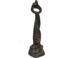 BEAUTIFUL "ROMANTIC TWIST" FIGURINE / GARDEN STATUE, EBONY EFFECT, XST/438