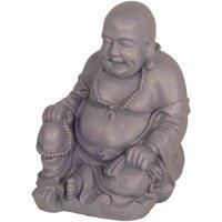 Solstice Sculptures BUDDHIST MONK Sitting 43cm Grey Shimmer