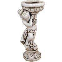 Solstice Sculptures Janet Girl Planter 75Cm Antique Stone Effect