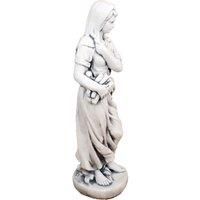 'FOUR SEASONS' "WILMA in WINTER" GARDEN STATUE, WHITE STONE EFFECT, XST/968
