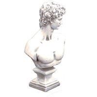 Solstice Sculptures David Bust 59Cm White Stone Effect