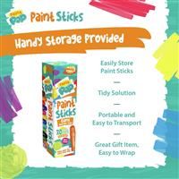 Paint Pop 30 Pack Assorted Colours Giant Storage Tube - Childrens Twist & Paint Mess-Free Paint Sticks