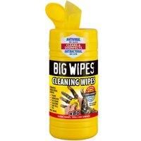 Big Wipes BGW2010 Industrial Anti-Bacterial Wipe, Pack of 80 , White