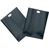 KitchenCraft TOASTABAG Pack of 2 Reusable Toaster Bags with Non Stick Coating, Plastic, Black, 20.5 x 14.5 cm