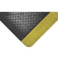 COBA Europe Safety Deckplate Anti-Fatigue Floor Mat Black / Yellow 6 x 0.9m (305FV)