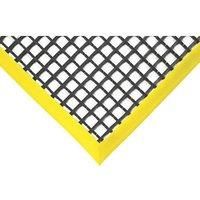 COBA Europe Workstation Anti-Fatigue Floor Mat Black / Yellow 1.2m x 0.6m (836FV)