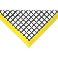 COBA Europe Workstation Anti-Fatigue Floor Mat Black / Yellow 1.5m x 1.0m (108FV)