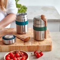 Food Flask Stainless-steel Insulated Leakproof 400ml Black and Blum