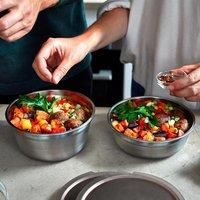 BLACK+BLUM - Lunch Bowl - Microwavable Stainless Steel, Plastic-Free Lunch Container with Leak Proof, Airtight, Lockable Lid - Microwave, Dishwasher and Oven Safe - Small, 650ml