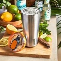 Black+Blum - Insulated Tumbler - 18/8 Stainless Steel Vacuum Insulated Travel Tumbler with Leak Proof, Lockable Lid - Keeps Hot for 6hrs, Cold for 8hrs, Orange - 600ml