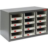 Barton Small Parts Steel Cabinet without Doors 12 Drawers - 350 x 586 x 290mm