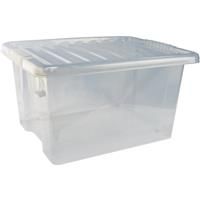 Barton Plastic Container with Clip On Lid 35L (10 Pack)