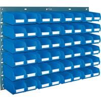 Barton Steel Louvre Panel with Blue Bins 641 x 457mm with TC2 Blue Bins (48 Pk)