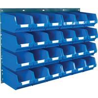 Barton Steel Louvre Panel with Blue Bins 641 x 457mm with TC3 Blue Bins (24 Pk)