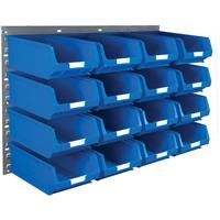 Barton Steel Louvre Panel with Blue Bins 641 x 457mm with TC4 Blue Bins (16 Pk)