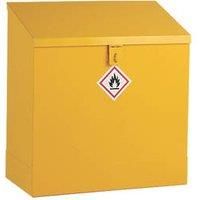 Flammable Liquid Sloping Top Storage Bin Yellow 609mm x 330mm x 660mm (452VV)