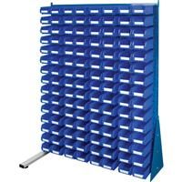 Barton Steel Louvre Panel Adda Stand with Blue Bins 1600 x 1000 x 500mm with 120 TC2 Blue Bins (120 Pk)