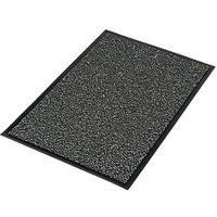 COBA Europe Vyna-Plush Entrance Mat Black / Steel 900 x 600mm (48057)