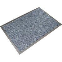COBA Europe Vyna-Plush Entrance Mat Black / Blue 0.9 x 0.6m (2452V)
