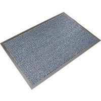COBA Europe Vyna-Plush Entrance Mat Black / Blue 1.2 x 0.9m (2352V)