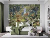 Walltastic Animals of The Forest Wallpaper Mural 8ft by 10ft, Multicoloured