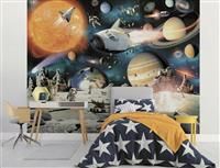 Walltastic Space Adventure 46511 Wallpaper Mural, FSC Paper, Multi, 8 feet High x 10 feet Wide, 1 Size