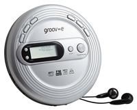 Groov-e Personal MP3 & Radio CD Player with Track Programmable Memory, LCD Display and Earphones Included - Silver