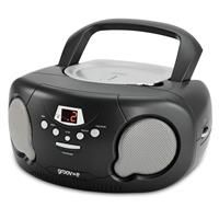 GROOVE BOOMBOX PORTABLE CD PLAYER W/ RADIO/AUX IN/HEADPHONE JACK - BLACK GVPS733
