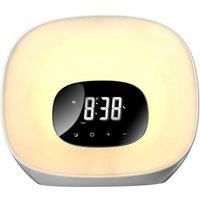 Groov-e Light Curve Wake Up Light Alarm Clock & Radio GV-CR01 White New