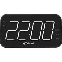 Groov-e Radio Curve Rechargeable Alarm Clock Radio - Black
