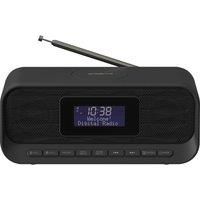 Groov-e Zeus DAB/FM Digital Clock Radio With Wireless Charging and Bluetooth | DAB Clock Radios For Bedroom | USB Charging Port and 6W Speaker - Black