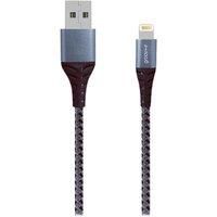 Groov-e MFI Lightning to USB-A Charging Cable 1M Braided - Space Grey