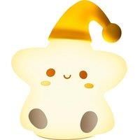 groov-e Cuties - Ezra Star - Colour Changing LED Night Light with 30/60 Minute Timer - 7 Colours - Tap to Use - Rechargeable 12-Hour Battery or USB Powered - for Babies, Toddlers & Children