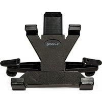 groov e Headrest Mount - In-Car Holder for Tablets & Smart Phones with 360 Degree Rotation & Secure Grip - For Backseat Entertainment During Long Car Trips - Black